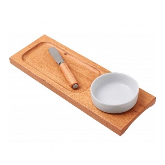 Petisqueira 29x10cm 1 Cumbuca Porcelana 1 Espátula